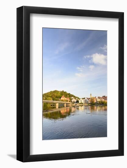 Naab, Old Town and Castle Burglengenfeld, Germany, Bavarians, Upper Palatinate, Burglengenfeld-Volker Preusser-Framed Photographic Print