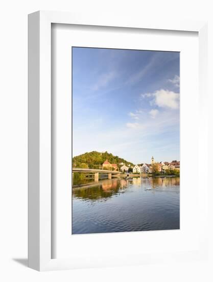 Naab, Old Town and Castle Burglengenfeld, Germany, Bavarians, Upper Palatinate, Burglengenfeld-Volker Preusser-Framed Photographic Print