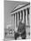 NAACP Lawyer Thurgood Marshall Posing in Front of the Us Supreme Court Building-Hank Walker-Mounted Premium Photographic Print