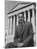 Naacp Lawyer Thurgood Marshall Standing in Front of the Supreme Court Building-null-Mounted Premium Photographic Print
