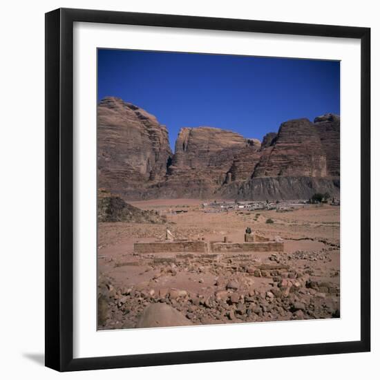 Nabatean Temple Dating from the 1st Century AD, Wadi Rum, Jabal Umm Ishrin, Jordan, Middle East-Christopher Rennie-Framed Photographic Print