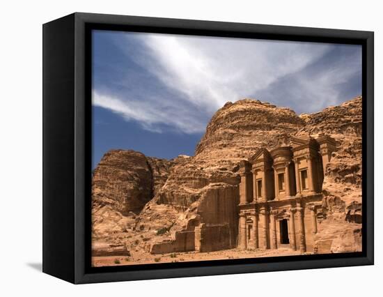 Nabatean tombs of Petra in Jordan-Jeremy Horner-Framed Premier Image Canvas