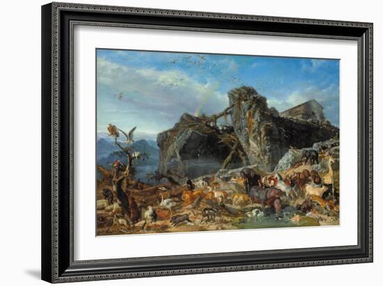 Nach der Sintflut: die Tiere verlassen die Arche. 1867-Filippo Palizzi-Framed Giclee Print