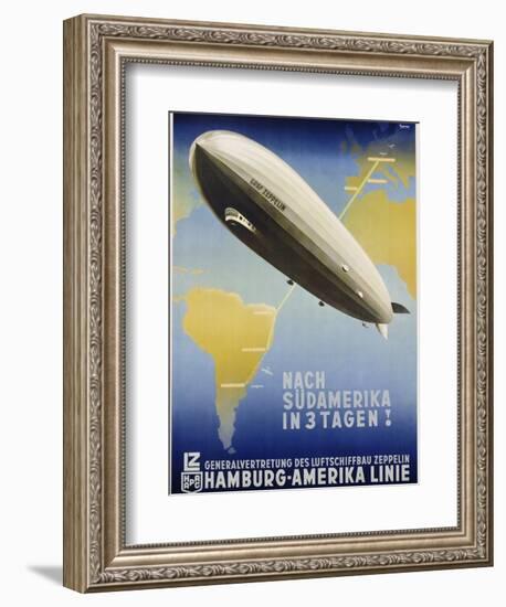 Nach Sudamerika in 3 Tagen! Poster-Ottomar Anton-Framed Giclee Print