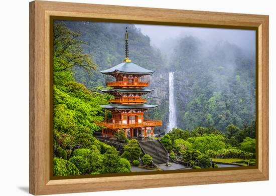 Nachi, Japan at Nachi Taisha Shrine Pagoda and Waterfall.-SeanPavonePhoto-Framed Premier Image Canvas