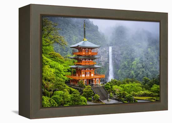 Nachi, Japan at Nachi Taisha Shrine Pagoda and Waterfall.-SeanPavonePhoto-Framed Premier Image Canvas