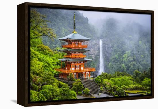 Nachi, Japan at Nachi Taisha Shrine Pagoda and Waterfall.-SeanPavonePhoto-Framed Premier Image Canvas