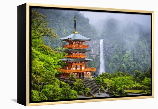 Nachi, Japan at Nachi Taisha Shrine Pagoda and Waterfall.-SeanPavonePhoto-Framed Premier Image Canvas