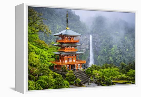 Nachi, Japan at Nachi Taisha Shrine Pagoda and Waterfall.-SeanPavonePhoto-Framed Premier Image Canvas