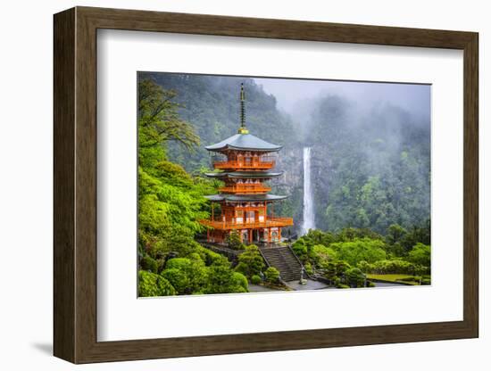 Nachi, Japan at Nachi Taisha Shrine Pagoda and Waterfall.-SeanPavonePhoto-Framed Photographic Print