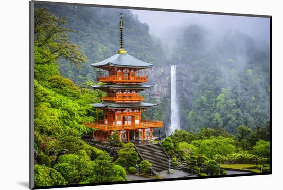 Nachi, Japan at Nachi Taisha Shrine Pagoda and Waterfall.-SeanPavonePhoto-Mounted Photographic Print