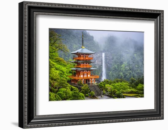 Nachi, Japan at Nachi Taisha Shrine Pagoda and Waterfall.-SeanPavonePhoto-Framed Photographic Print