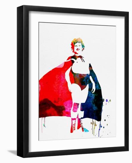 Nacho Libre Watercolor-Lana Feldman-Framed Art Print