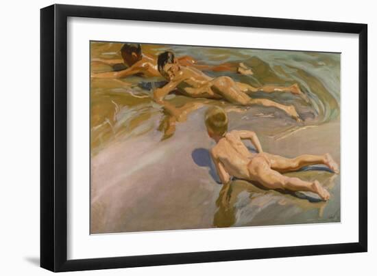 Nackte Knaben Am Strand-Joaquín Sorolla y Bastida-Framed Giclee Print