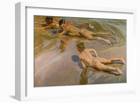 Nackte Knaben Am Strand-Joaquín Sorolla y Bastida-Framed Giclee Print