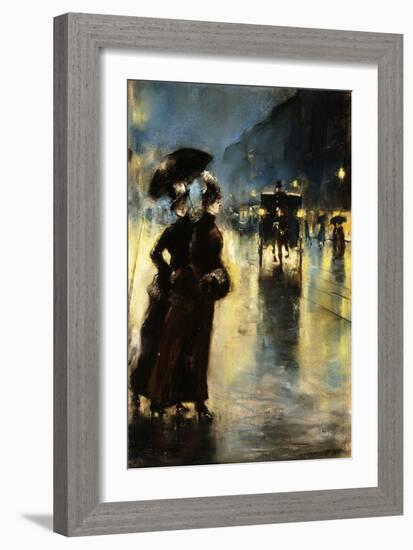 Nactbeleuchtung-Lesser Ury-Framed Giclee Print