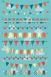 Colorful Bunting and Garlands-nad19906-Framed Stretched Canvas