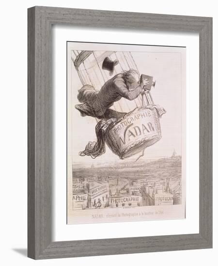 Nadar Elevating Photography to the Height of Art, Published 1862-Honore Daumier-Framed Giclee Print