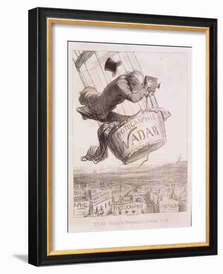 Nadar Elevating Photography to the Height of Art, Published 1862-Honore Daumier-Framed Giclee Print