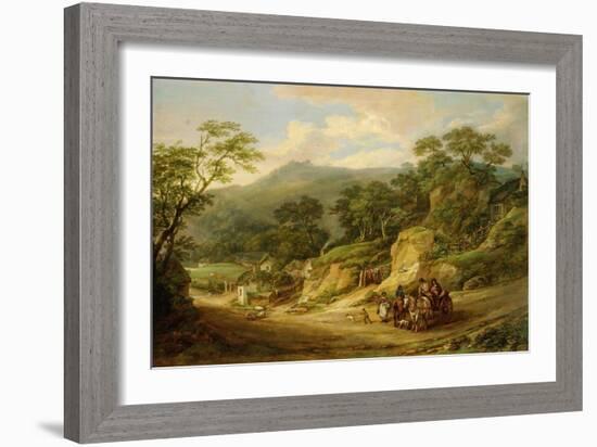 Nadderwater Near Exeter, C.1825-James Leakey-Framed Giclee Print
