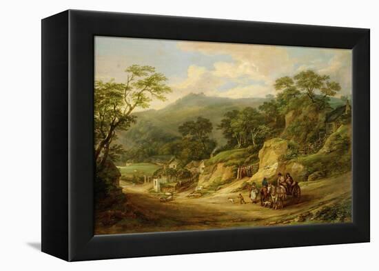 Nadderwater Near Exeter, C.1825-James Leakey-Framed Premier Image Canvas