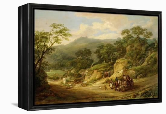 Nadderwater Near Exeter, C.1825-James Leakey-Framed Premier Image Canvas