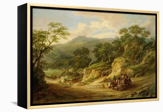 Nadderwater Near Exeter, C.1825-James Leakey-Framed Premier Image Canvas