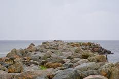 Rocky Coastal Landscape Scene at Shore of Ocean. High Quality Photo-nadia_if-Photographic Print