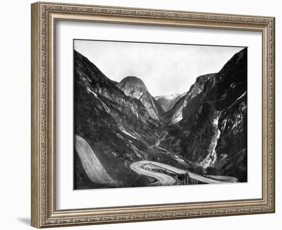 Naerodal Pass, Norway, 1893-John L Stoddard-Framed Giclee Print