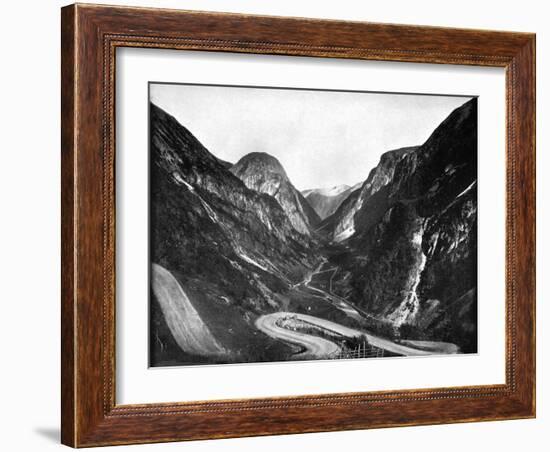 Naerodal Pass, Norway, 1893-John L Stoddard-Framed Giclee Print