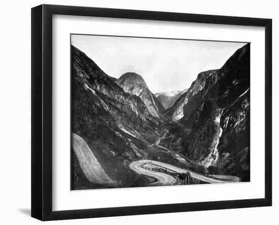 Naerodal Pass, Norway, 1893-John L Stoddard-Framed Giclee Print