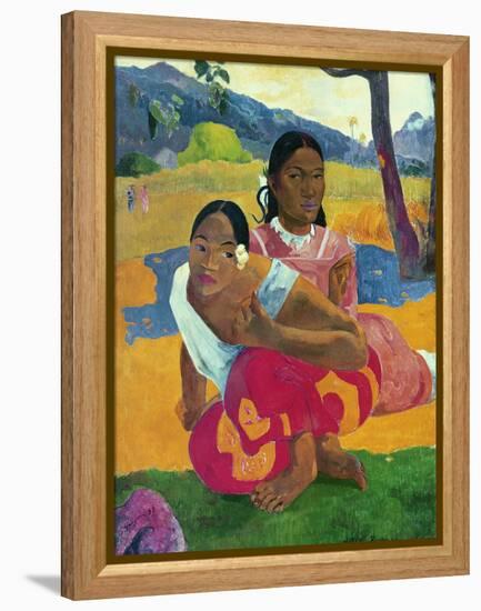 Nafea Faaipoipo (When are You Getting Married?), 1892-Paul Gauguin-Framed Premier Image Canvas