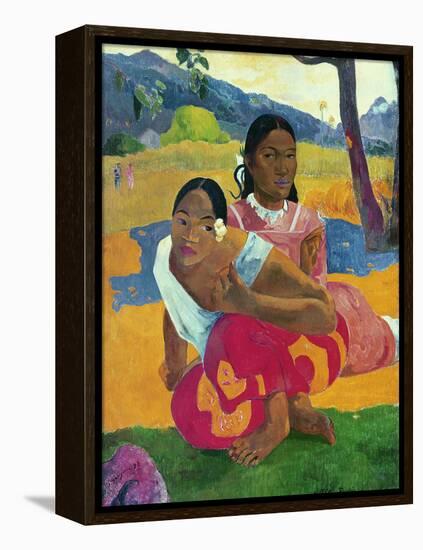 Nafea Faaipoipo (When are You Getting Married?), 1892-Paul Gauguin-Framed Premier Image Canvas