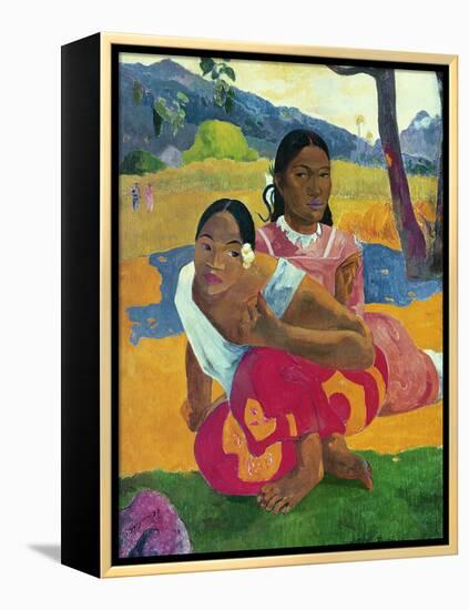 Nafea Faaipoipo (When are You Getting Married?), 1892-Paul Gauguin-Framed Premier Image Canvas