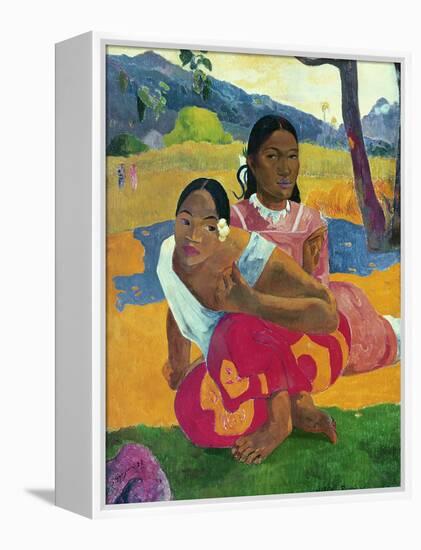 Nafea Faaipoipo (When are You Getting Married?), 1892-Paul Gauguin-Framed Premier Image Canvas