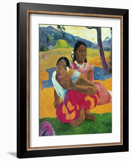 Nafea Faaipoipo (When are You Getting Married?), 1892-Paul Gauguin-Framed Giclee Print