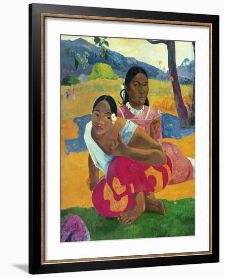 Nafea Faaipoipo (When are You Getting Married?), 1892-Paul Gauguin-Framed Giclee Print