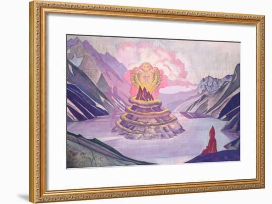 Nagarjuna Conqueror of the Serpent, 1925-Nicholas Roerich-Framed Giclee Print