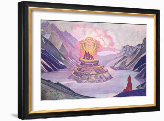 Nagarjuna Conqueror of the Serpent, 1925-Nicholas Roerich-Framed Giclee Print