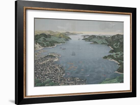 Nagasaki Harbour, c.1800-50-Kawahara Keiga-Framed Giclee Print