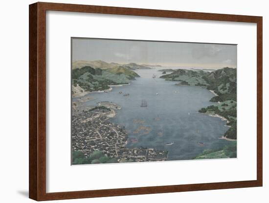 Nagasaki Harbour, c.1800-50-Kawahara Keiga-Framed Giclee Print