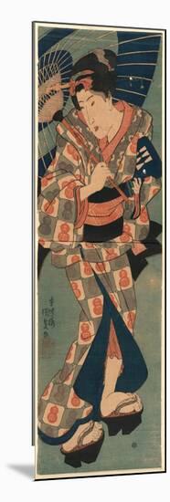 Nagauta No Keiko Ni Kayou Musume-Utagawa Kunisada-Mounted Giclee Print