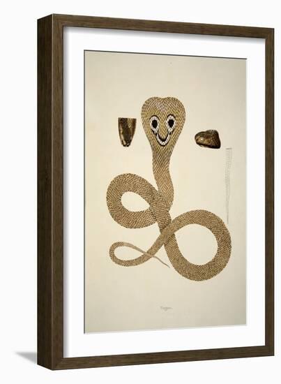 Nagoo, from an Account of Indian Serpents Collected on the Coast of Coromandel, Pub. 1796 (Hand Col-William Skelton-Framed Giclee Print