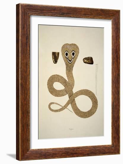 Nagoo, from an Account of Indian Serpents Collected on the Coast of Coromandel, Pub. 1796 (Hand Col-William Skelton-Framed Giclee Print