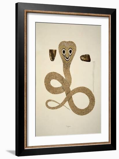 Nagoo, from an Account of Indian Serpents Collected on the Coast of Coromandel, Pub. 1796 (Hand Col-William Skelton-Framed Giclee Print