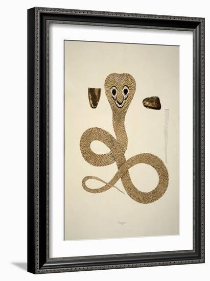 Nagoo, from an Account of Indian Serpents Collected on the Coast of Coromandel, Pub. 1796 (Hand Col-William Skelton-Framed Giclee Print