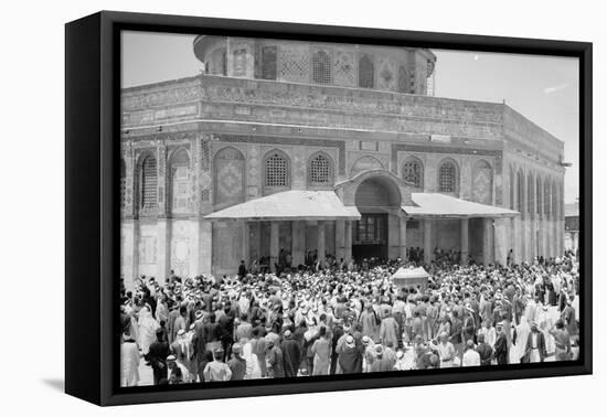 Nahas Pasha's visit to Dome of the Rock, 1943-null-Framed Premier Image Canvas