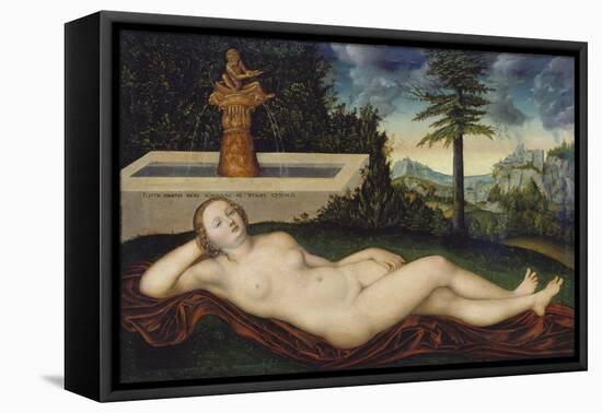 Naiad at the Fountain, 1518-Lucas Cranach the Elder-Framed Premier Image Canvas