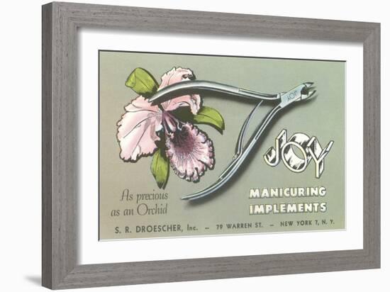 Nail Clippers Advertistement-null-Framed Art Print