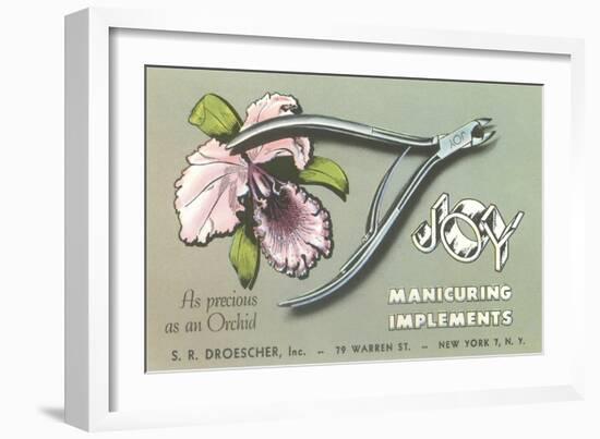 Nail Clippers Advertistement-null-Framed Art Print